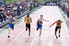 English Schools boys 150 metres, 2018 Great North CityGames. Photo: David T. Hewitson/Sports for All Pics